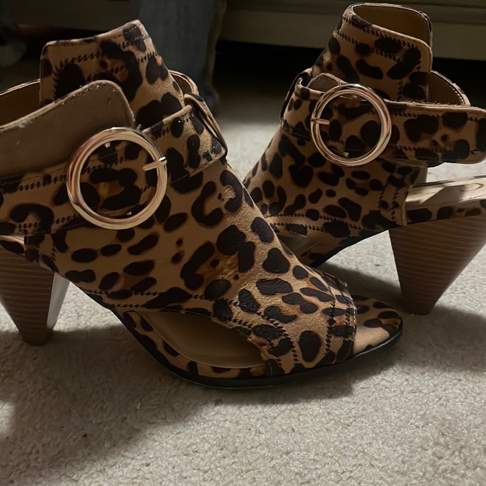 Leopard print heels